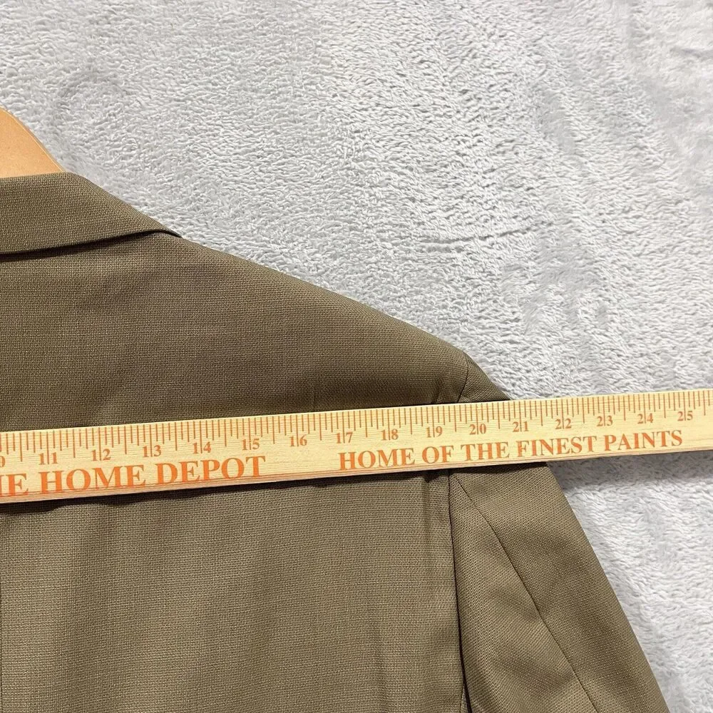 Joseph Abboud‎ Blazer Jacket Men's 42R Super 110s Wool Khaki Brown